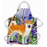 Caroline'S Treasures Ss8629Apron Shiba Inu Apron, Large, Multicolor