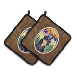 Caroline'S Treasures Doberman Pair Of Pot Holders Ss8658Pthd, 7.5Hx7.5W, Multicolor