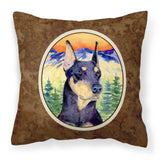 Caroline'S Treasures Ss8658Pw1414 Doberman Decorative Canvas Fabric Pillow, Large, Multicolor
