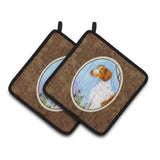 Caroline'S Treasures Setter Pair Of Pot Holders Ss8663Pthd, 7.5Hx7.5W, Multicolor