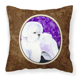 Caroline'S Treasures Ss8692Pw1414 Bichon Frise Decorative Canvas Fabric Pillow, Large, Multicolor