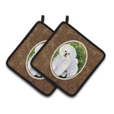 Caroline'S Treasures Bichon Frise Pair Of Pot Holders Ss8712Pthd, 7.5Hx7.5W, Multicolor