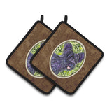 Caroline'S Treasures Skye Terrier Pair Of Pot Holders Ss8718Pthd, 7.5Hx7.5W, Multicolor