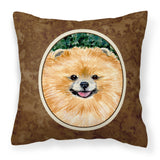 Caroline'S Treasures Ss8725Pw1414 Pomeranian Decorative Canvas Fabric Pillow, Large, Multicolor
