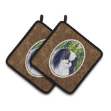Caroline'S Treasures Japanese Chin Pair Of Pot Holders Ss8730Pthd, 7.5Hx7.5W, Multicolor