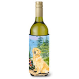 Golden Retriever Wine Bottle Beverage Insulator Beverage Insulator Hugger Ss8758Literk