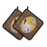 Caroline'S Treasures Westie Pair Of Pot Holders Ss8785Pthd, 7.5Hx7.5W, Multicolor