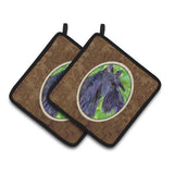 Caroline'S Treasures Scottish Terrier Pair Of Pot Holders Ss8792Pthd, 7.5Hx7.5W, Multicolor
