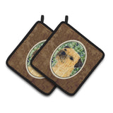 Caroline'S Treasures Border Terrier Pair Of Pot Holders Ss8801Pthd, 7.5Hx7.5W, Multicolor