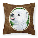 Caroline'S Treasures Ss8802Pw1414 Westie Decorative Canvas Fabric Pillow, Large, Multicolor