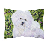 Caroline'S Treasures Ss8817Pw1216 Bichon Frise Decorative Canvas Fabric Pillow, Large, Multicolor