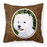 Caroline'S Treasures Ss8818Pw1414 Westie Decorative Canvas Fabric Pillow, Large, Multicolor