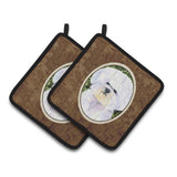 Caroline'S Treasures Bichon Frise Pair Of Pot Holders Ss8829Pthd, 7.5Hx7.5W, Multicolor