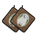 Caroline'S Treasures Great Pyrenees Pair Of Pot Holders Ss8866Pthd, 7.5Hx7.5W, Multicolor