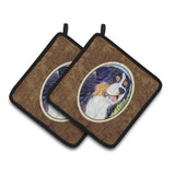 Caroline'S Treasures Bernese Mountain Dog Pair Of Pot Holders Ss8867Pthd, 7.5Hx7.5W, Multicolor