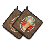 Caroline'S Treasures Corgi Pair Of Pot Holders Ss8870Pthd, 7.5Hx7.5W, Multicolor
