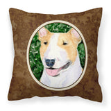 Caroline'S Treasures Ss8873Pw1414 Bull Terrier Decorative Canvas Fabric Pillow, Large, Multicolor