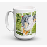 Caroline'S Treasures Ss8885Cm15 Australian Shepherd Microwavable Ceramic Coffee Mug, 15 Oz, Multicolor