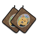 Caroline'S Treasures Norwich Terrier Pair Of Pot Holders Ss8905Pthd, 7.5Hx7.5W, Multicolor