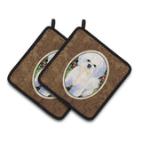 Caroline'S Treasures Bichon Frise Pair Of Pot Holders Ss8914Pthd, 7.5Hx7.5W, Multicolor