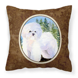 Caroline'S Treasures Ss8916Pw1414 Bichon Frise Decorative Canvas Fabric Pillow, Large, Multicolor