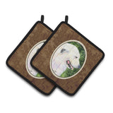 Caroline'S Treasures Great Pyrenees Pair Of Pot Holders Ss8922Pthd, 7.5Hx7.5W, Multicolor