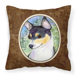 Caroline'S Treasures Ss8927Pw1414 Fox Terrier Decorative Canvas Fabric Pillow, Large, Multicolor