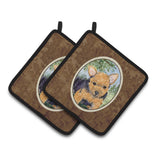 Caroline'S Treasures Norwich Terrier Pair Of Pot Holders Ss8936Pthd, 7.5Hx7.5W, Multicolor