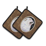 Caroline'S Treasures Great Pyrenees Pair Of Pot Holders Ss8942Pthd, 7.5Hx7.5W, Multicolor