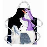 Caroline'S Treasures Ss8947Apron Snowman With Bearded Collie Apron, Large, Multicolor