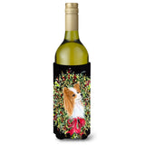 Christmas Wreath Papillon Wine Bottle Beverage Insulator Beverage Insulator Hugger