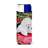 Christmas Tree With Bichon Frise Ultra Beverage Insulators For Slim Cans Ss8957Muk