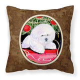 Caroline'S Treasures Ss8957Pw1414 Christmas Tree With Bichon Frise Fabric Pillow, Large, Multicolor