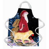 Caroline'S Treasures Ss8973Apron Santa Claus With Golden Retriever Apron, Large, Multicolor