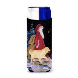 Santa Claus With Golden Retriever Ultra Beverage Insulators For Slim Cans Ss8973Muk