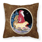 Caroline'S Treasures Ss8973Pw1414 Santa Claus With Golden Retriever Fabric Pillow, Large, Multicolor