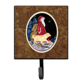 Caroline'S Treasures Ss8973Sh4 Santa Claus With Golden Retriever Leash Holder Or Key Hook, Small, Multicolor
