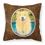 Caroline'S Treasures Ss8978Pw1414 Golden Retriever Decorative Canvas Fabric Pillow, Large, Multicolor