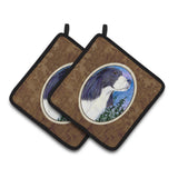 Caroline'S Treasures English Springer Spaniel Pair Of Pot Holders Ss8985Pthd, 7.5Hx7.5W, Multicolor