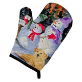 Caroline'S Treasures Ss8989Ovmt Snowman With Golden Retriever Oven Mitt, 12 By 8.5, Multicolor