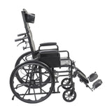 Silver Sport Full-Reclining Wheelchair, Desk Arms, 18 Seat