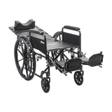 Silver Sport Full-Reclining Wheelchair, Full Arms, 18 Seat