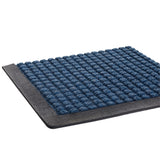 Super-Soaker Rubber-Border 3'x5' Blue Scraper/Wiper Mat