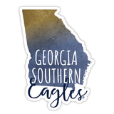 Georgia Southern Eagles Watercolor State Die Cut Decal 2-Inch 4-Pack