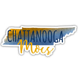 University Of Tennessee At Chattanooga Watercolor State Die Cut Decal 2-Inch 4-Pack