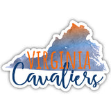 Virginia Cavaliers Watercolor State Die Cut Decal 2-Inch 4-Pack