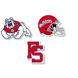 Fresno State Bulldogs Vinyl Decal Sticker 3 Pack 4-Inch Each