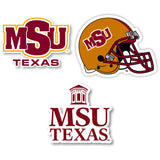 Midwestern University Mustangs Vinyl Decal Sticker 3 Pack 4-Inch Each