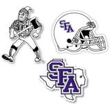 Stephen F. Austin State University Vinyl Decal Sticker 3 Pack 4-Inch Each