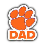 Clemson Tigers Proud Dad Die Cut Decal 2-Pack